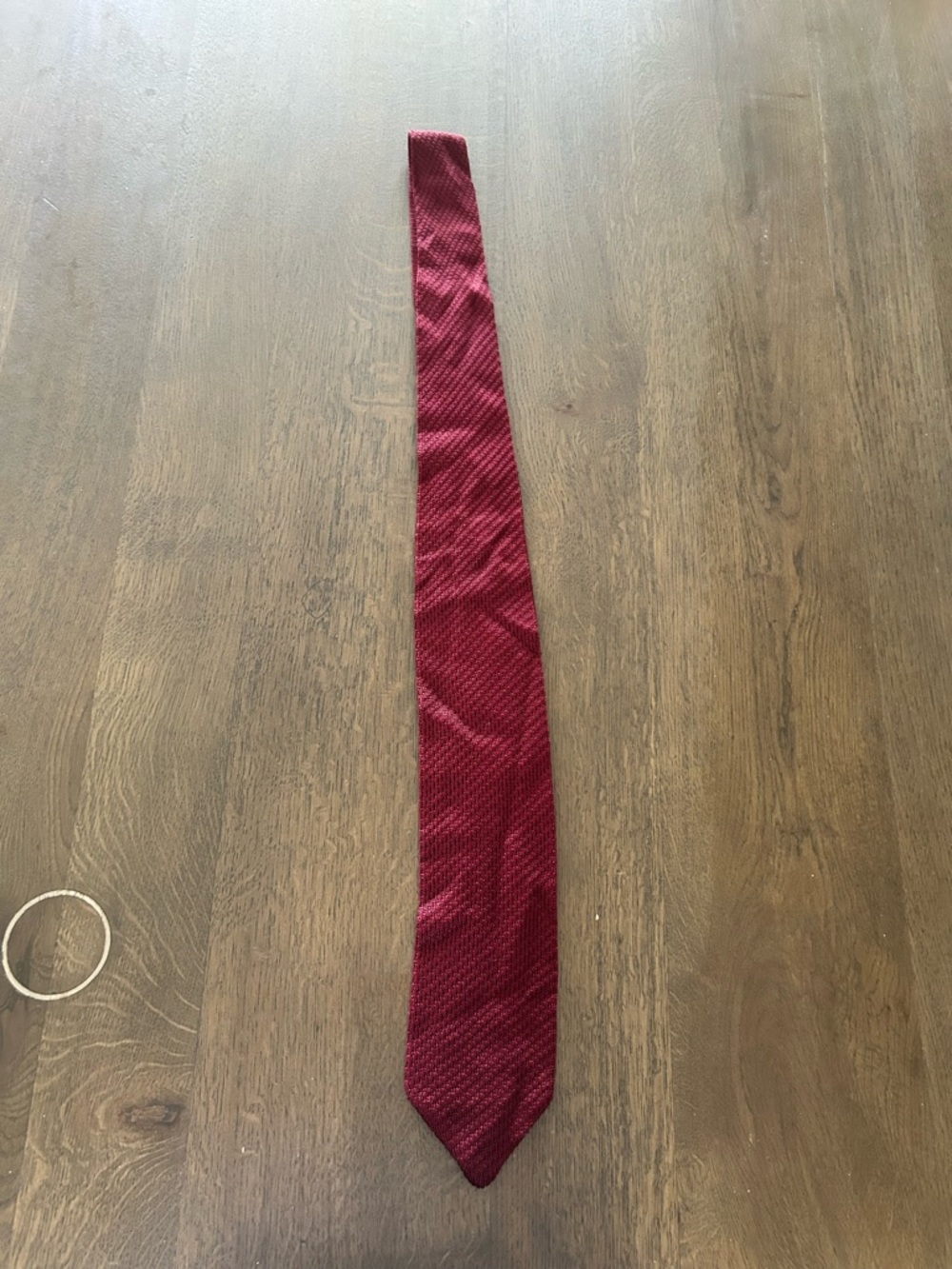 Coach men’s knit maroon wine necktie tie - Picture 2 of 9